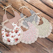 Load image into Gallery viewer, Infant Baby Bib Kid Toddler Dinner Feeding Tassel Double-side Cotton Linen Burp Cloths Saliva Towel For Baby