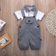 Load image into Gallery viewer, Baby Boys Cloth Set Infants T-shirt Top Bib Pants Kids Jumpsuit Newborn Baby Clothing Baby's Sets In Elegant Design
