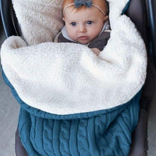 Load image into Gallery viewer, Warm Baby Blanket Knitted Newborn Swaddle Wrap Soft Sleeping Bag Footmuff Cotton Envelope For Stroller Accessories For Baby