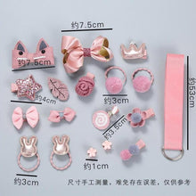 Load image into Gallery viewer, Luxury ModernBaby Girl Headband Set 18Pcs for Children's Turban Darling Bows Kids Headwear Elastic Hair Bands Clips Hairpins Sets