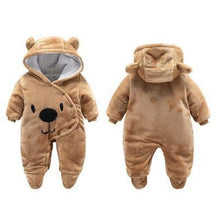 Load image into Gallery viewer, Newborn Winter Hoodie Baby Rompers Outwear Infant Baby Jumpsuit 3M -12M For Girls and Boys Winter Romper