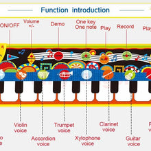 Load image into Gallery viewer, Musical Piano Mat Baby Play Mat Toy Musical Instrument Mat Game Carpet Music Toys Educational Toys For Kids