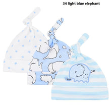 Load image into Gallery viewer, Printed Baby Hats & Caps For Newborn Baby Accessories In Elegant Modern Design Set Of 3PCS For Baby Kids