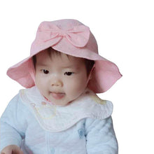 Load image into Gallery viewer, Modern Baby Girls Sun Hat Cotton Baby Hat Kids Child Cap Bowknot Flower Print Bucket Hat Double Sided