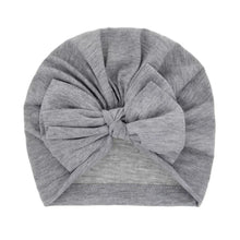 Load image into Gallery viewer, Modern Luxury Baby Girl Lovely Soft Winter Big Bow Turban Bonnet Cotton Caps For Girls Baby