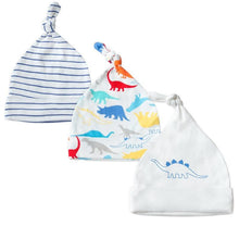 Load image into Gallery viewer, Printed Baby Hats & Caps For Newborn Baby Accessories In Elegant Modern Design Set Of 3PCS For Baby Kids