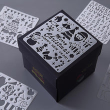 Load image into Gallery viewer, 5Pcs/Set Children's Ruler Cutout Painting Template Hand Account Album Theme Lace Ruler Drawing Board Stencil Decoration Tools For Kids Drawing Education Toy