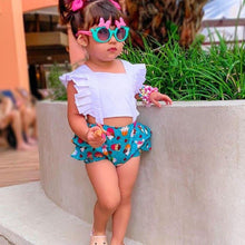 Load image into Gallery viewer, Baby Girl Clothes Splice Bodysuit Jumpsuit Playsuits Ruffled Outfit Summer Backless Sunsuit For Girls In Modern Style
