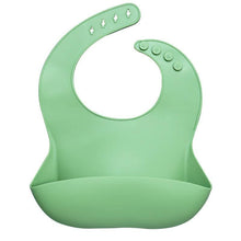 Load image into Gallery viewer, Newborns Solid Silicone Baby Feeding Bibs Burp Cloths Fashionable Breastplate Baby Stuff For Kids