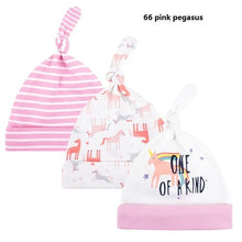 Load image into Gallery viewer, Printed Baby Hats & Caps For Newborn Baby Accessories In Elegant Modern Design Set Of 3PCS For Baby Kids