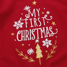 Load image into Gallery viewer, Toddler Christmas Party Rompers Jumpsuit Striped Long Sleeve Set Outfit For Baby Kids