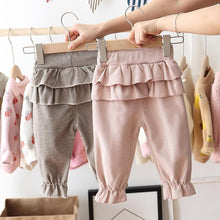 Load image into Gallery viewer, Baby Girls Pants Casual Ruffles Cherry Pants Baby Girl Clothes Long Princess Pants kids