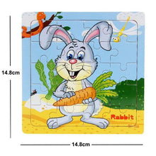 Load image into Gallery viewer, 38 Style Cartoon Wooden Puzzle Children Animal/ Vehicle Toy For 2-6 Year Baby Early Educational Toys for Kids