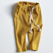 Load image into Gallery viewer, Baby Boys Girls Solid Leggings Toddler Ribbed Pants Little Boy Casual Pants Kids Trousers