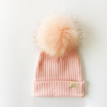 Load image into Gallery viewer, Winter Baby Boy Girl Artificial Pompom Knitted Hat Toddler Kids Caps With Pompon for Newborn