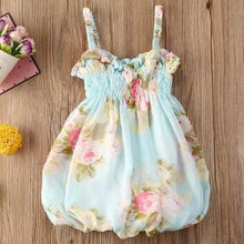 Load image into Gallery viewer, Luxury Modern Colorful Floral Design Toddler Baby Girl Summer Floral Print Sleeveless Dress FOr Baby Girls