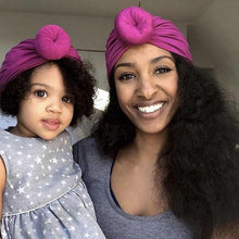 Load image into Gallery viewer, Trend New Mother & Baby Hat Soft Cotton Turban Hat Baby Elastic Toddler Infant Cap For Girls and Women