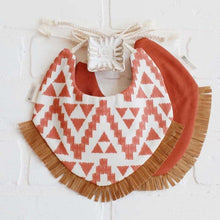 Load image into Gallery viewer, Double-deck Infant Baby Girl Boy Bib Kid Toddler Dinner Feeding Tassel Cotton Linen Burp Cloths