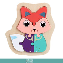 Load image into Gallery viewer, Wooden Children Colorful Animal Stevvex Puzzle for Toddler Creative Puzzle Early Educational Toys for Boys and Girls 2-4
