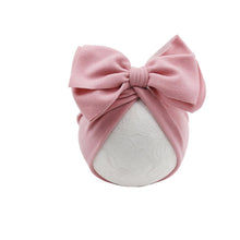 Load image into Gallery viewer, Modern Stylish Cotton Baby Newborn Cap Newborn Baby Beanie Top Bow For Baby Excellent For Photography Props Baby Turban Cap
