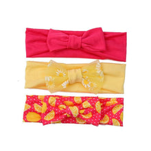Load image into Gallery viewer, Summer Cute Floral Bows Baby Girl Headbands Elastic Bowknot Newborn Hair Band Turban Set Hair Accessories Bow Set For Kids