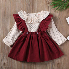 Load image into Gallery viewer, Toddler Baby Girl Dotted Romper Tops Strap Dress Cotton Clothes Skirt Cover Up