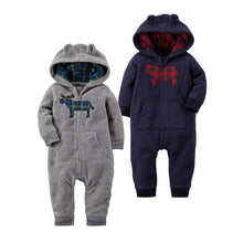 Load image into Gallery viewer, Modern High Quality Newborn Infant Baby Clothes Fleece Jumpsuit Boys Romper Hooded Jumpsuit Bear For Kids
