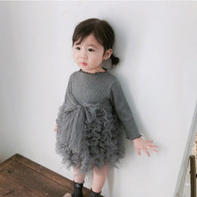 Load image into Gallery viewer, Modern Winter Flower Long Sleeve Smash Cake Baby Girls Dress For 1-5 Year Little Princess