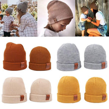Load image into Gallery viewer, Warm Baby Winter Hat for Kids Beanie Knit Children Hats for Girls & Boys Baby Cap For Kids and Mother/Dad