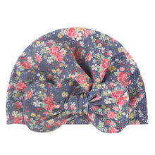 Load image into Gallery viewer, Luxury Modern Donut Baby Beanie Turban Hat Baby Cap Cotton Fruit Print Floral Toddler Baby Girl Cap Design