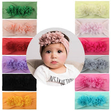 Load image into Gallery viewer, Lace Flower Baby Headbands For Girls Elastic Head Wraps Head Band Hair Accessories Bow For Girls Kids