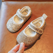 Load image into Gallery viewer, Princess Baby Girls Winter Warm Kids Shoes Hook Loop Soft Non Slip Toddler Children Ballet Shoes