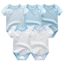 Load image into Gallery viewer, 5 PC Baby Summer High Quality Striped Rompers Jumpsuit For Boy & Girls Comfortable Clothes