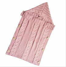 Load image into Gallery viewer, Warm Baby Blanket Knitted Newborn Swaddle Wrap Soft Footmuff Cotton Envelope For Stroller Accessories Blanket Bag