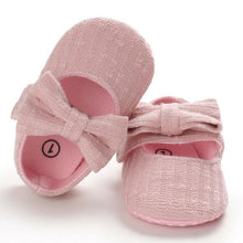 Load image into Gallery viewer, Baby Girls First Walkers Bow Knot Solid Soft Shoe Footwear For Baby Girl Breathable Shoes