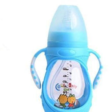 Load image into Gallery viewer, Infant Food Silicone Glass Feeding Bottle For Baby Feeding Bottle Children Drink Water to Feed Glass For Baby