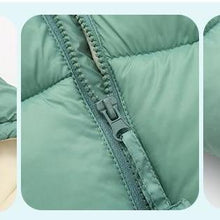 Load image into Gallery viewer, Infant Baby Hooded Warm Jackets For Baby Girls and Baby Boys For WInter In Modern New Luxury Shiny Design