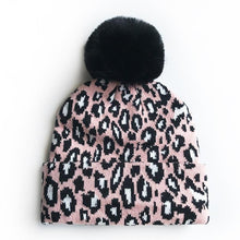 Load image into Gallery viewer, Matching Family Outfits Leopard Children Hats Mother Kids Hats Winter Kids Caps For Mother & Daughter in Elegan Leopard Design