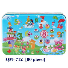 Load image into Gallery viewer, New 60 Pieces Wooden Puzzle Kids Toy Cartoon Animal Wooden Puzzles Child Early Educational Learning Toys for Christmas Gift