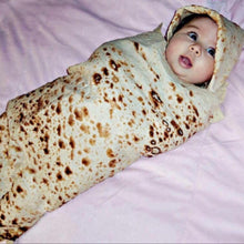 Load image into Gallery viewer, Modern Interesting Popular Pancakes Baby Blanket Flour Tortilla Swaddle Blanket Sleeping Swaddle Wrap Hat For Baby