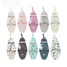 Load image into Gallery viewer, Baby Swaddle Blanket With Cap For Newborn Wrap Cotton Swaddling Bag Baby Envelope Sleep sack Blanket .