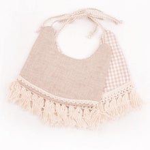 Load image into Gallery viewer, Double-deck Infant Baby Girl Boy Bib Kid Toddler Dinner Feeding Tassel Cotton Linen Burp Cloths