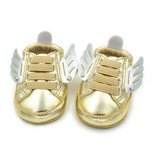 Load image into Gallery viewer, New Newborn Baby 3D Wings Gold Fashion PU Leather Shoes For Kids Sneakers Infant Shoes Toddler Boys Girls First Walkers