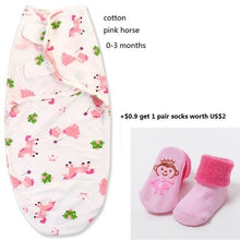Load image into Gallery viewer, 100% Cotton Baby Swaddle Wrap Blanket Newborn Infants Baby Envelop Sleep Bag Sleepsacks For Girls