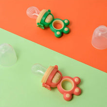 Load image into Gallery viewer, Modern Rotary Seal Non Slip Home Safe Baby Fruit Feeder Pacifier Fresh Food Bite Bag Soft Silicone Teething Toy For baby and Kids