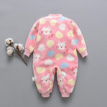 Load image into Gallery viewer, Newborn Infant Baby Jumpsuit Children Cartoon Animal Fleece Warm Romper Jumpsuit for baby Boy Girls Plush Material