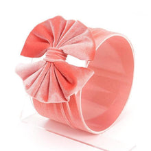 Load image into Gallery viewer, New Large Bow Baby Headband Velet Soft Bowknot Girl Accessories Hair Solid Messy Bows Toddler Headbands Baby Head Wraps Turban Big Bow for Girls