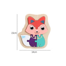 Load image into Gallery viewer, Wooden Children Colorful Animal Stevvex Puzzle for Toddler Creative Puzzle Early Educational Toys for Boys and Girls 2-4