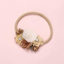 Load image into Gallery viewer, Modern Fashion Floral Headband Newborn Baby Elastic Hairbands Pearl Fresh Style Bow Knot For Girls