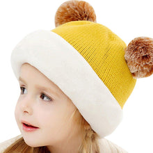 Load image into Gallery viewer, Modern Luxury Children Hats Pom Pom Ball Hat Kids Warm Wool Hooded Hat Baby Scarves Toddler Caps For Kids